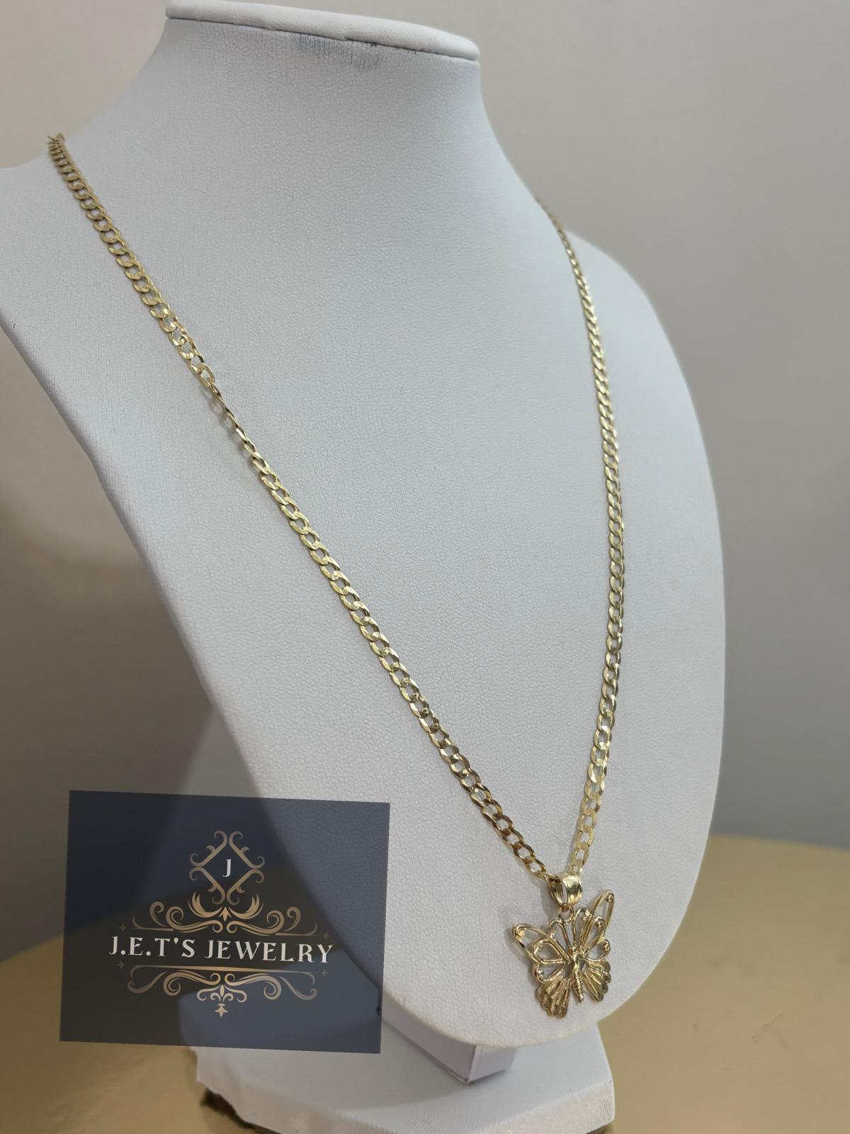 J.E.T'S JEWELRY Gold butterfly Necklace